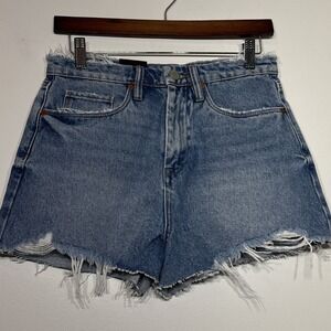 NWT BLANK NYC Womens Cut Off Cruise Control Blue Jean Shorts 100% Cotton Size 27